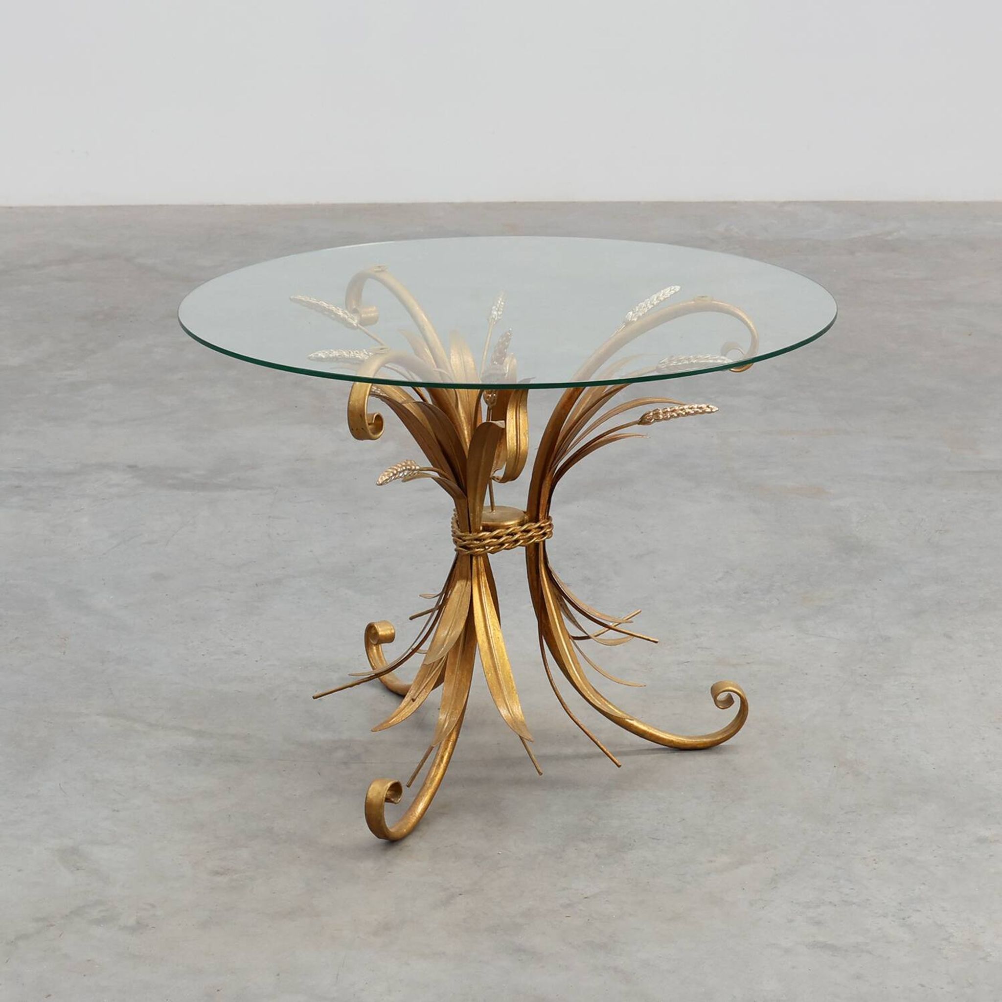 Table basse "Gerbe de blé" de style Coco Chanel, France 1960