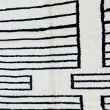 Traditional Berber rug in natural wool 2.5x1.5 m