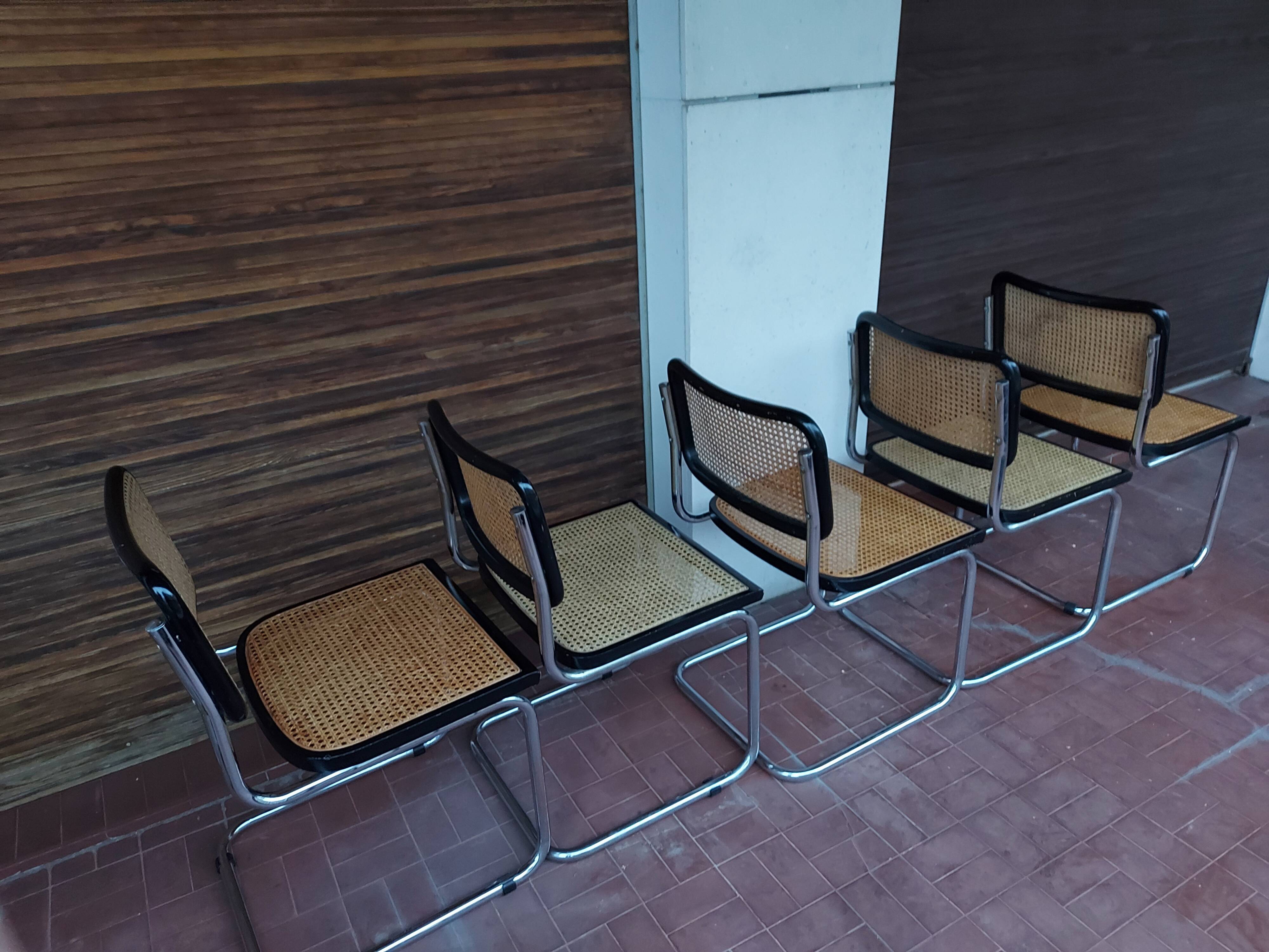 Set of 5 chairs Marcel Breuer B32