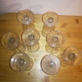 8 old wine glasses