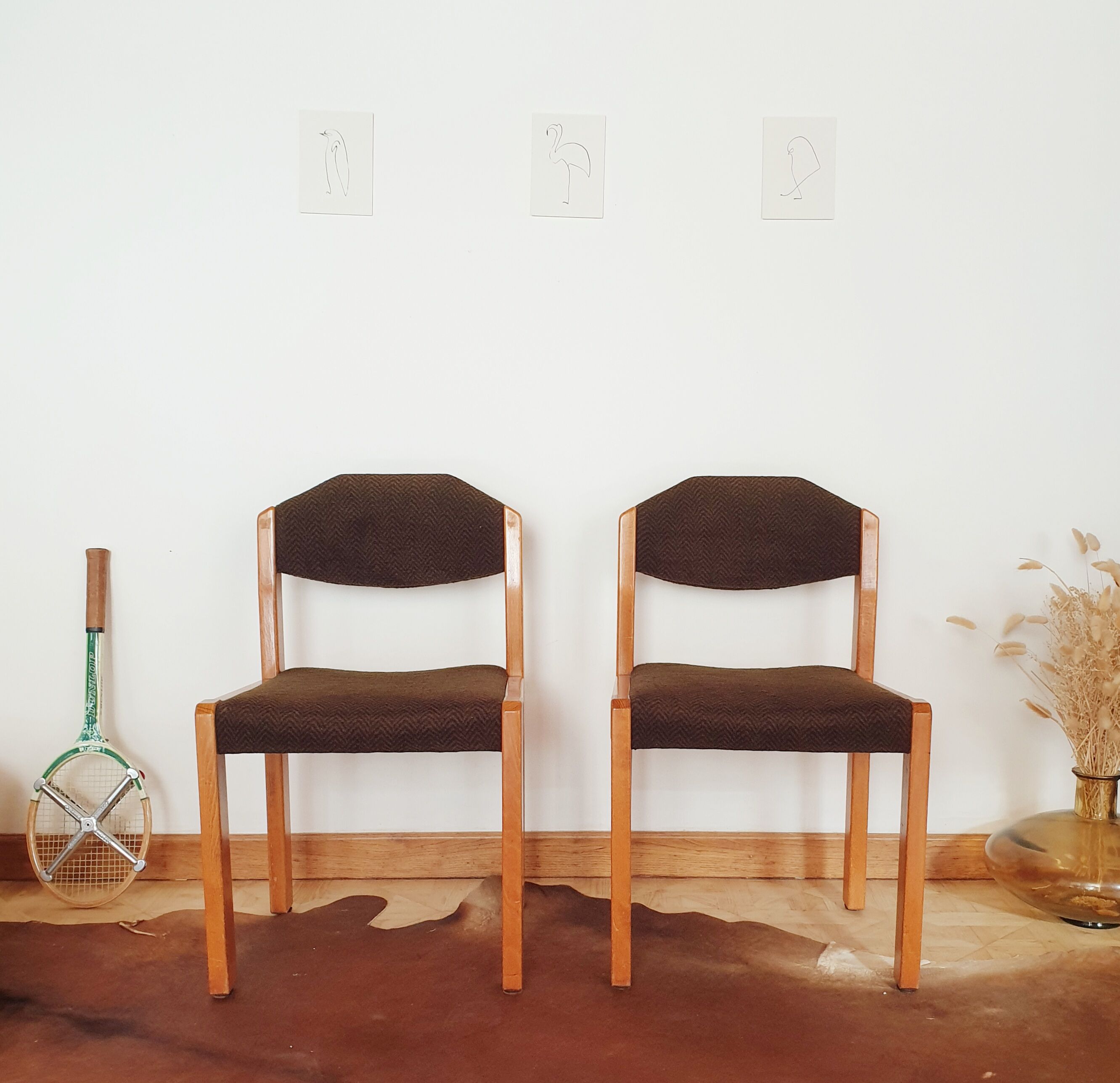 Chaises vintage Baumann années 70