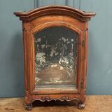 Small Louis XV mahogany display case with periwinkle legs