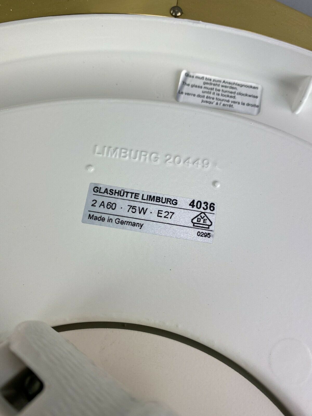 70s Limburg Glashütte Plafoniere ceiling lamp glass space design lamp 70s