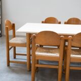 Table vintage Hank Lowenstein Padua et 6 chaises, des années 70