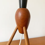 Teak tripod lamp 60s