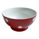Red bowl with white polka dots in Longchamp ceramic