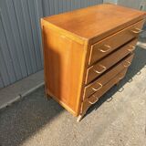 Vintage chest of drawers 4 drawers feet compass