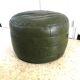 Vintage leather patchork pouf from the 70s