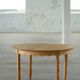 Round solid oak dining table with three extensions, mid-century Danish style, 1960s.