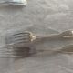 6 forks in vintage silver metal