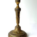 Candlestick - Gilt Bronze, With Rocaille Decor In High Relief