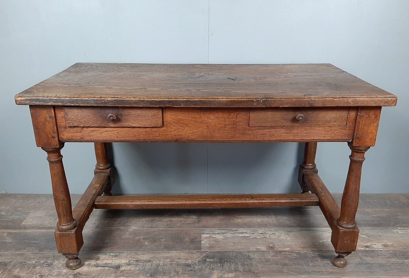 Table de ferme rustique époque Louis XIII en chêne vers 1700