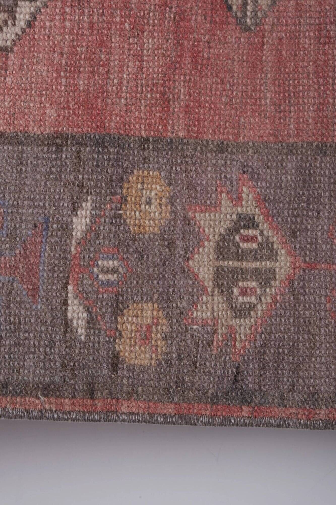 Vintage Turkish handmade rug 146x338 cm