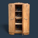 Parisian art deco wardrobe solid raw oak 1930