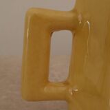 Lot de deux tasses design en ceramique jaune citron
