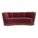1960s, Danish 2-seater "Banan" sofa, furniture velour, oak wood.