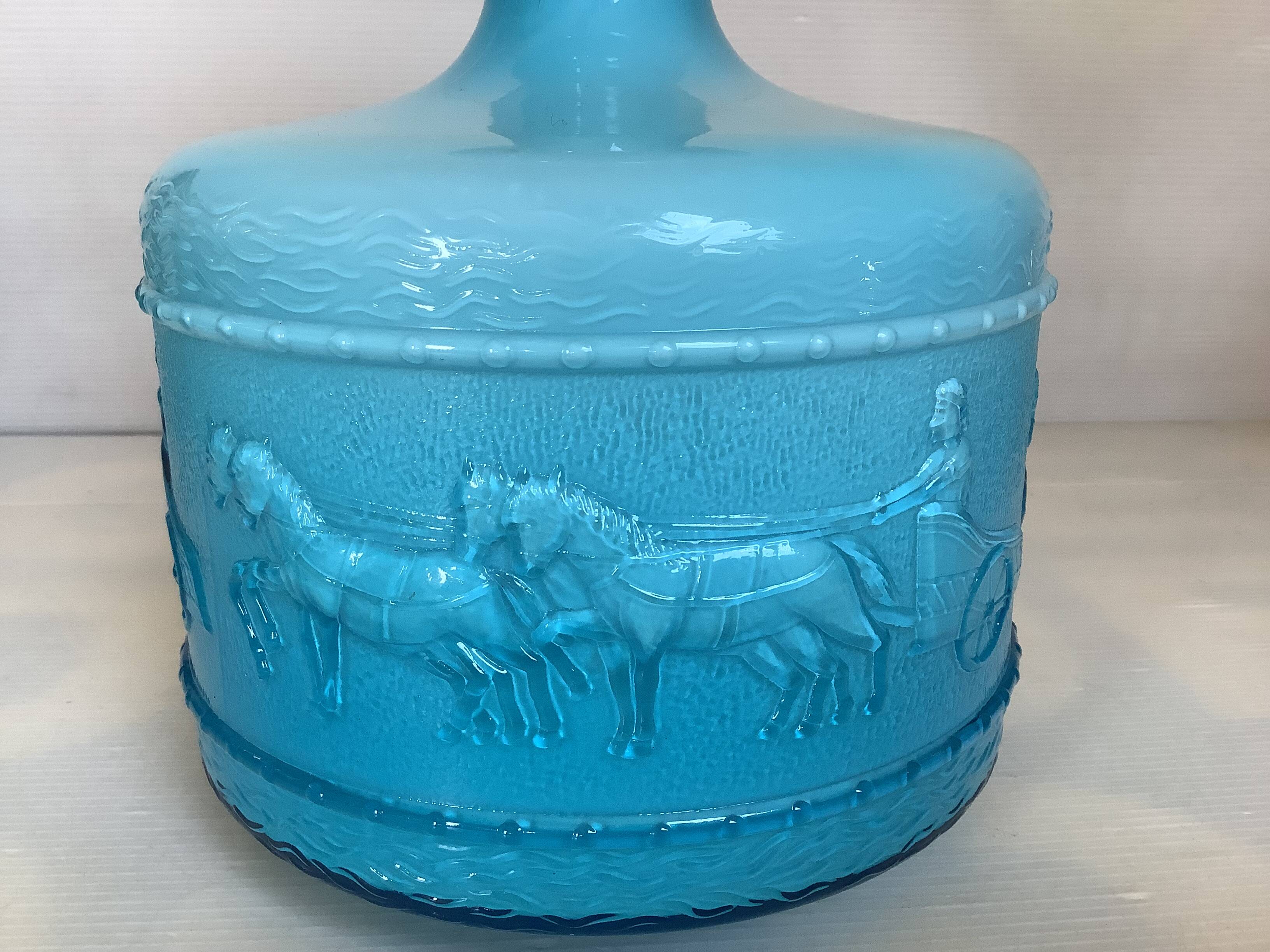 Blue opaline vase Italy
