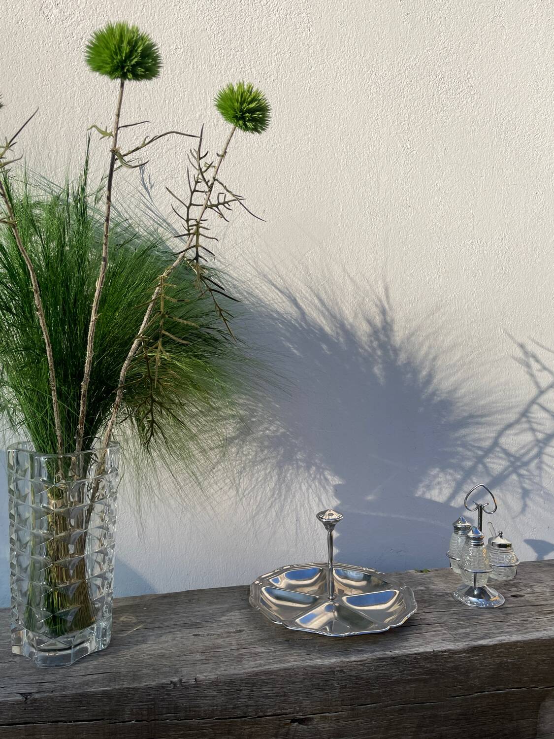 Guy Degrenne silver-plated metal compartmented serving platter