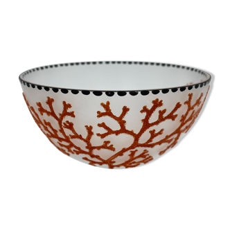 Coralene glass bowl goldberg