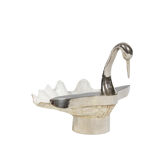 Binazzi House Swan in shell and silver bronze, circa 1970