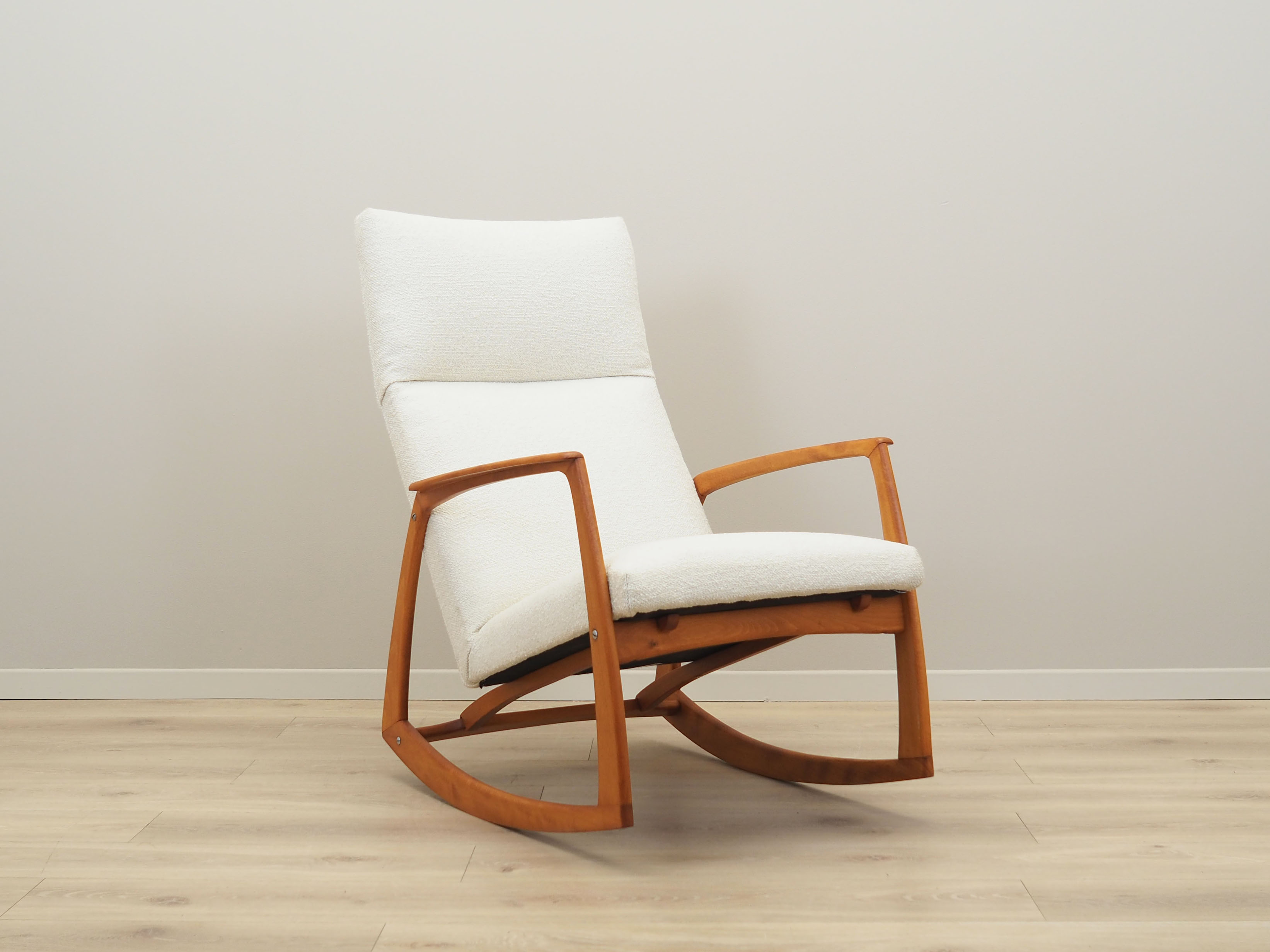 Beech rocking armchair, Danish design, 1970s, Denmark