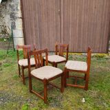 Set of 4 Scandinavian style chairs 1960