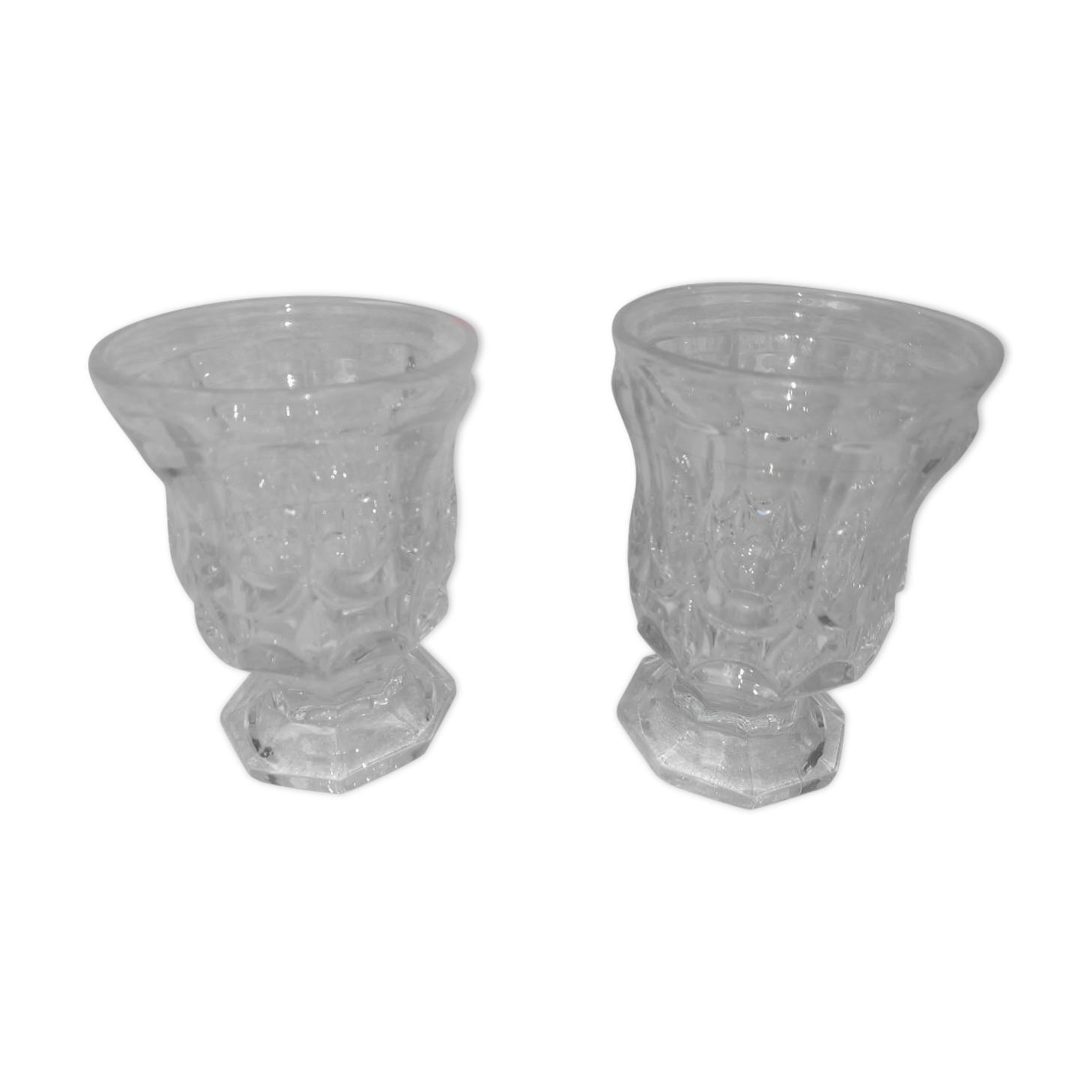 Two crystal vases