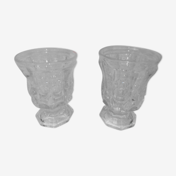 Deux vases en cristal