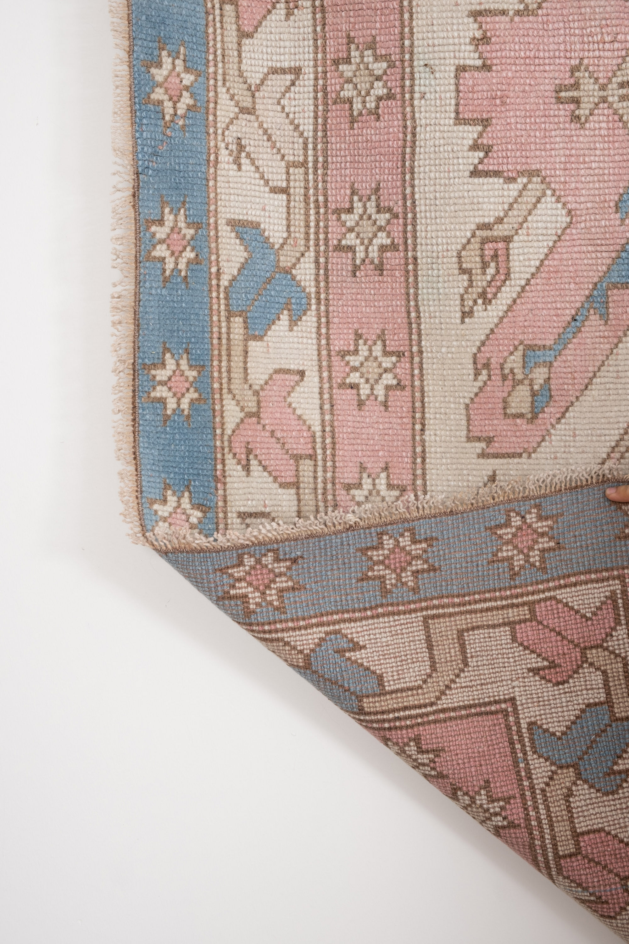 Large Vintage Turkish Oushak Rug 1970s 206 X 295 cm