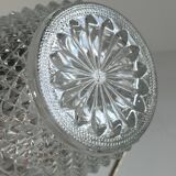 Vintage gold cast glass ice bucket.