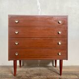 Vintage chest of drawers with spindle legs 1960