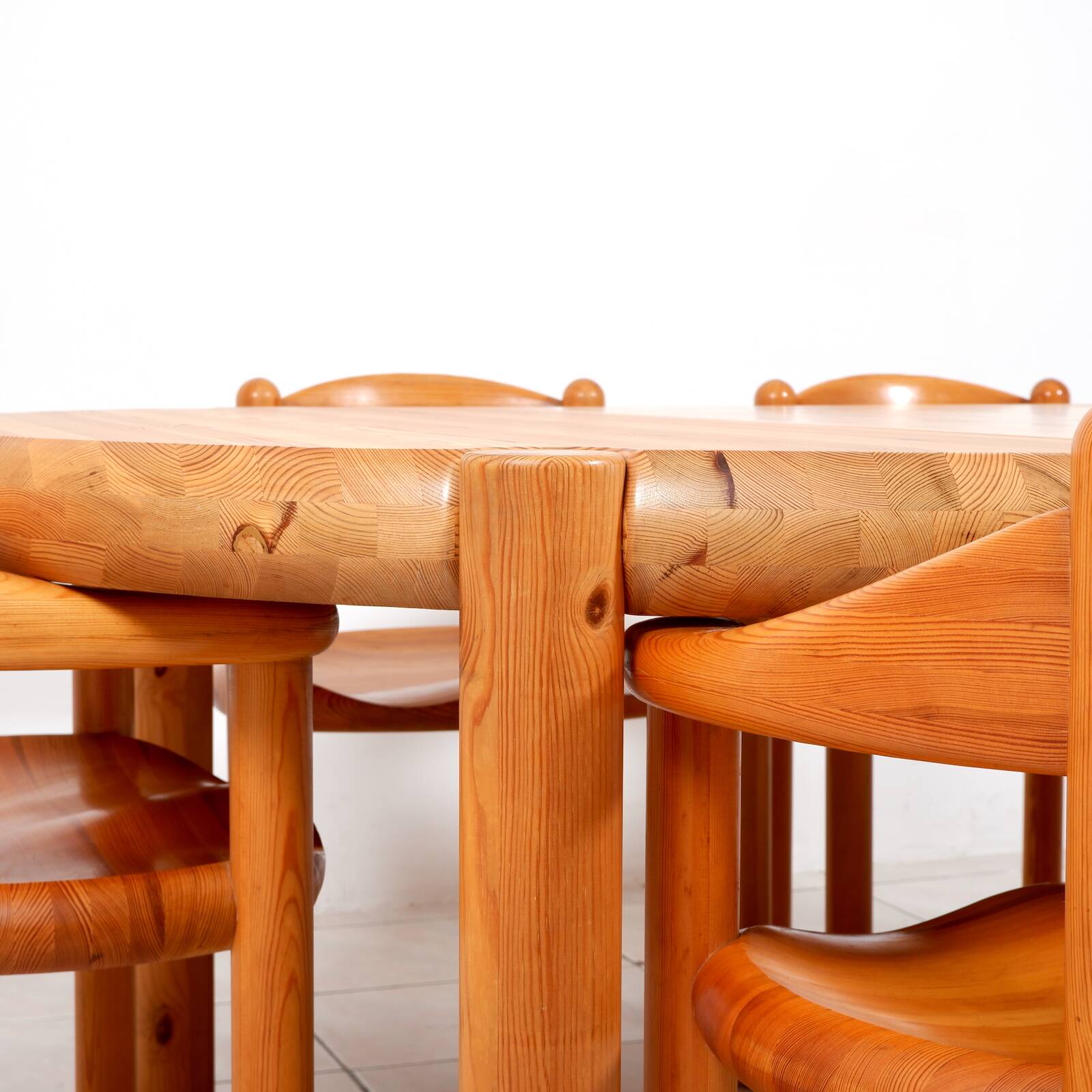 Set of 6 solid pinewood armchairs by Rainer Daumiller for Hirtshals Sawmill