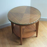 Round low table and glass 50s