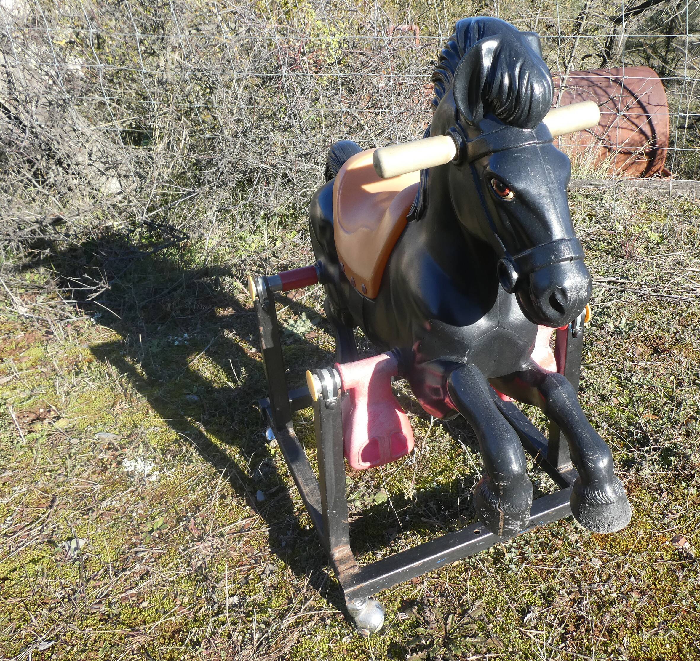 Vintage carousel riding horse