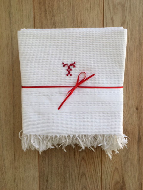 tea towels old honeycomb