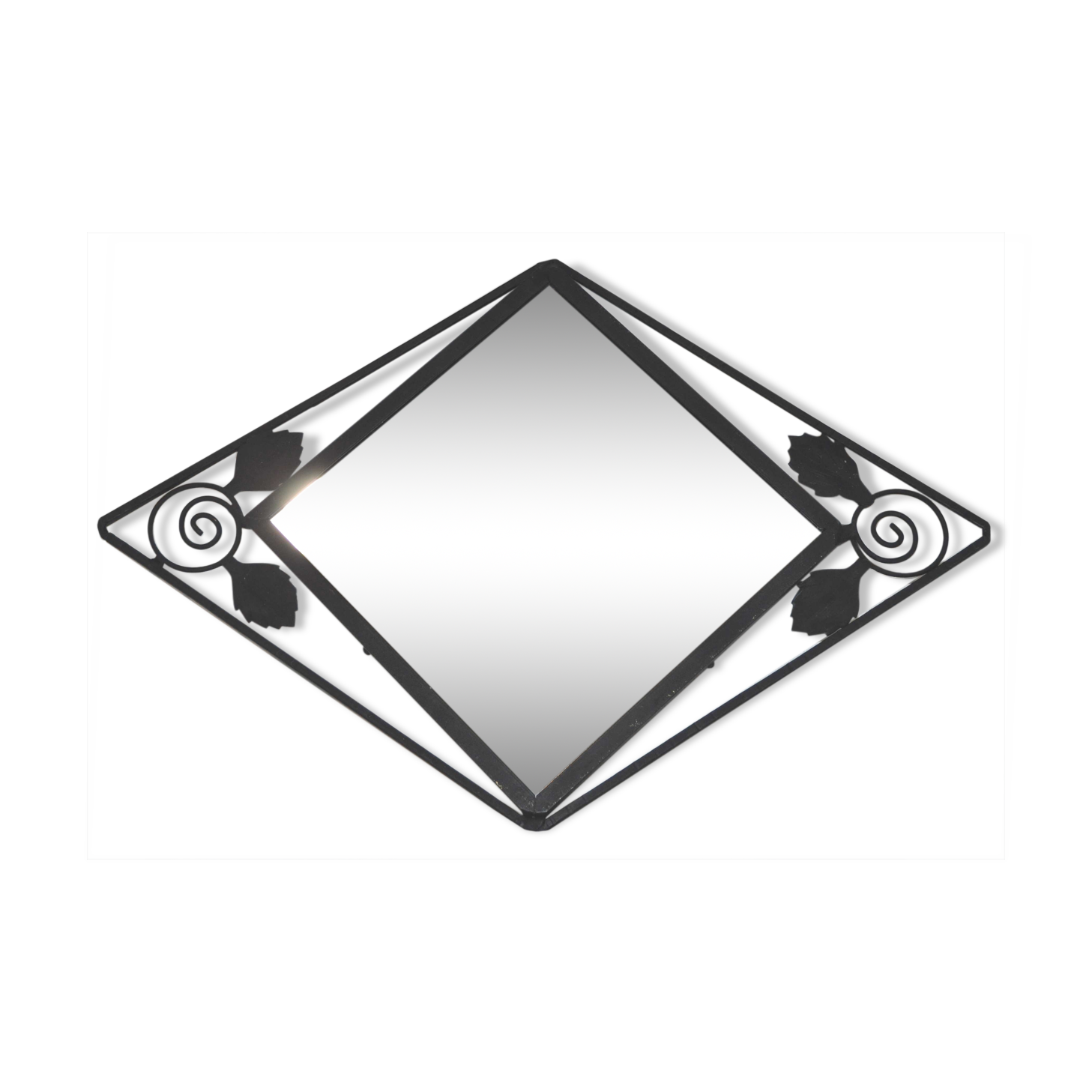 Mirror diamond iron forged art deco 48x33cm