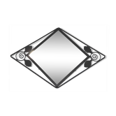Mirror diamond iron forged art deco 48x33cm
