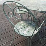 Wrought iron garden table
