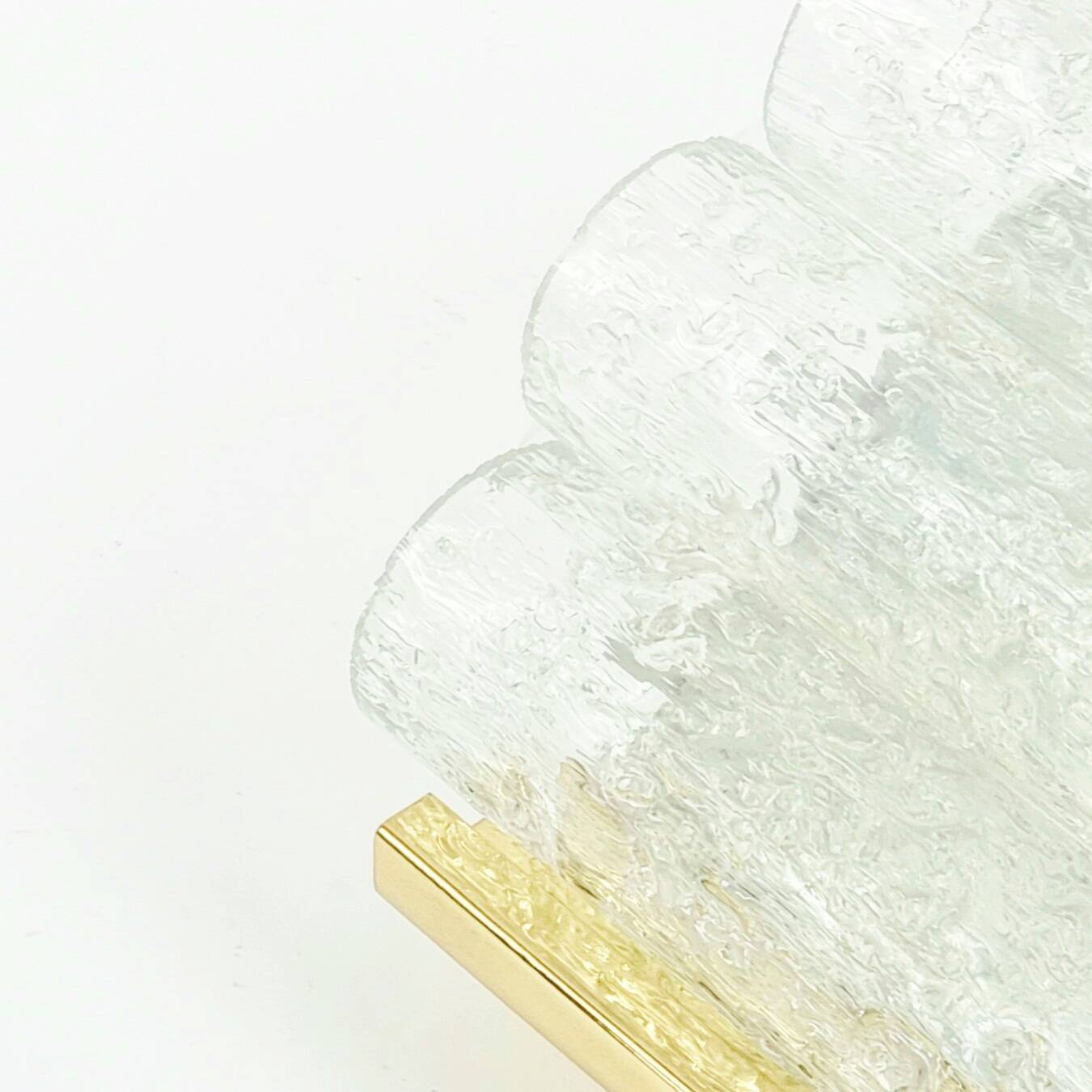 Pair of Mid-Century Modern Murano Ice Glass Wall Lights from Doria, 1960s