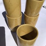 5 digoin cups speckled blond