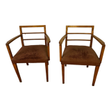 Paire de fauteuils accoudoirs vintage