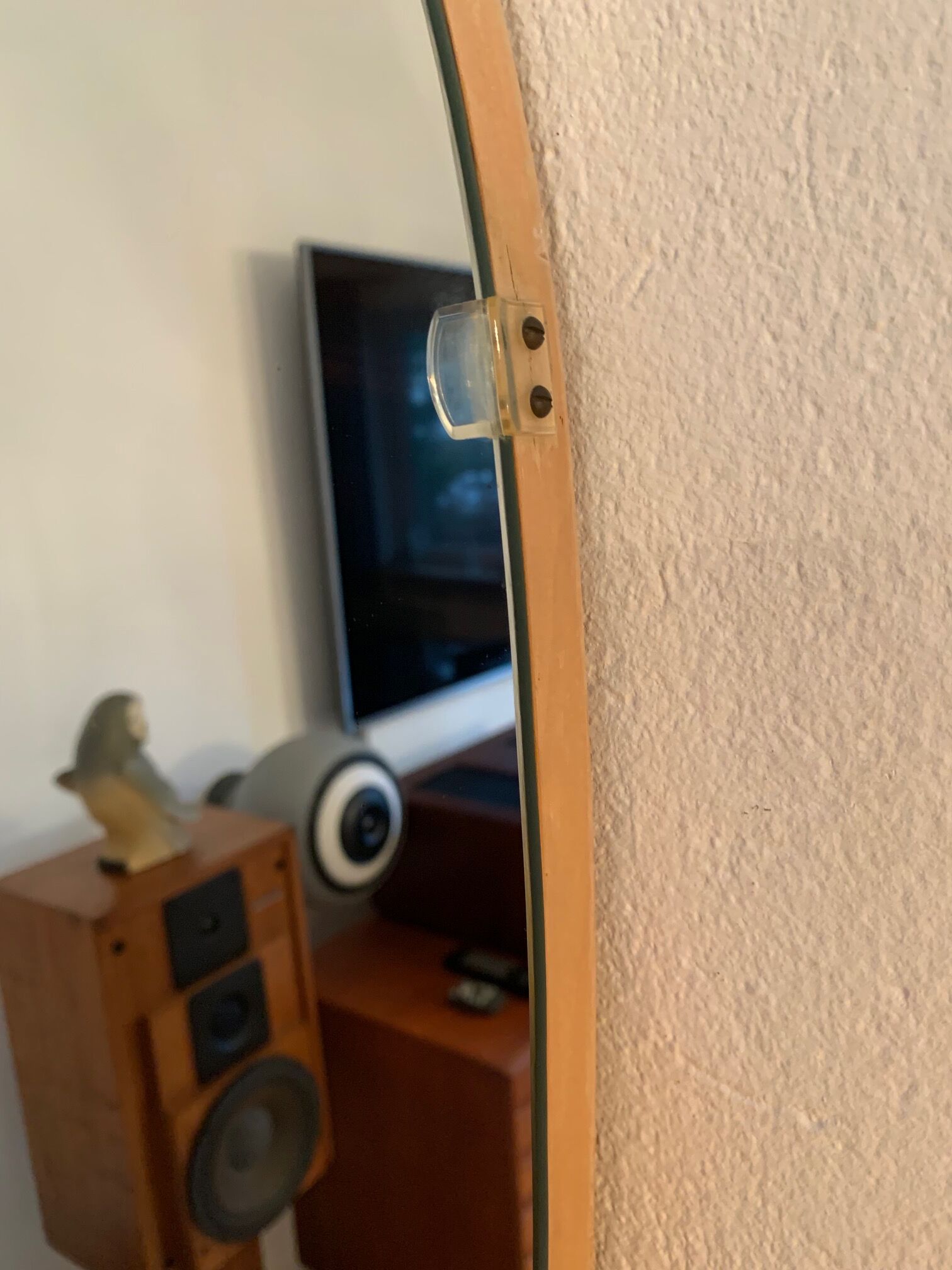 1960s asymmetrical mirror 35x78cm