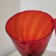 4 large red blown glass stemmed glasses 320 ml