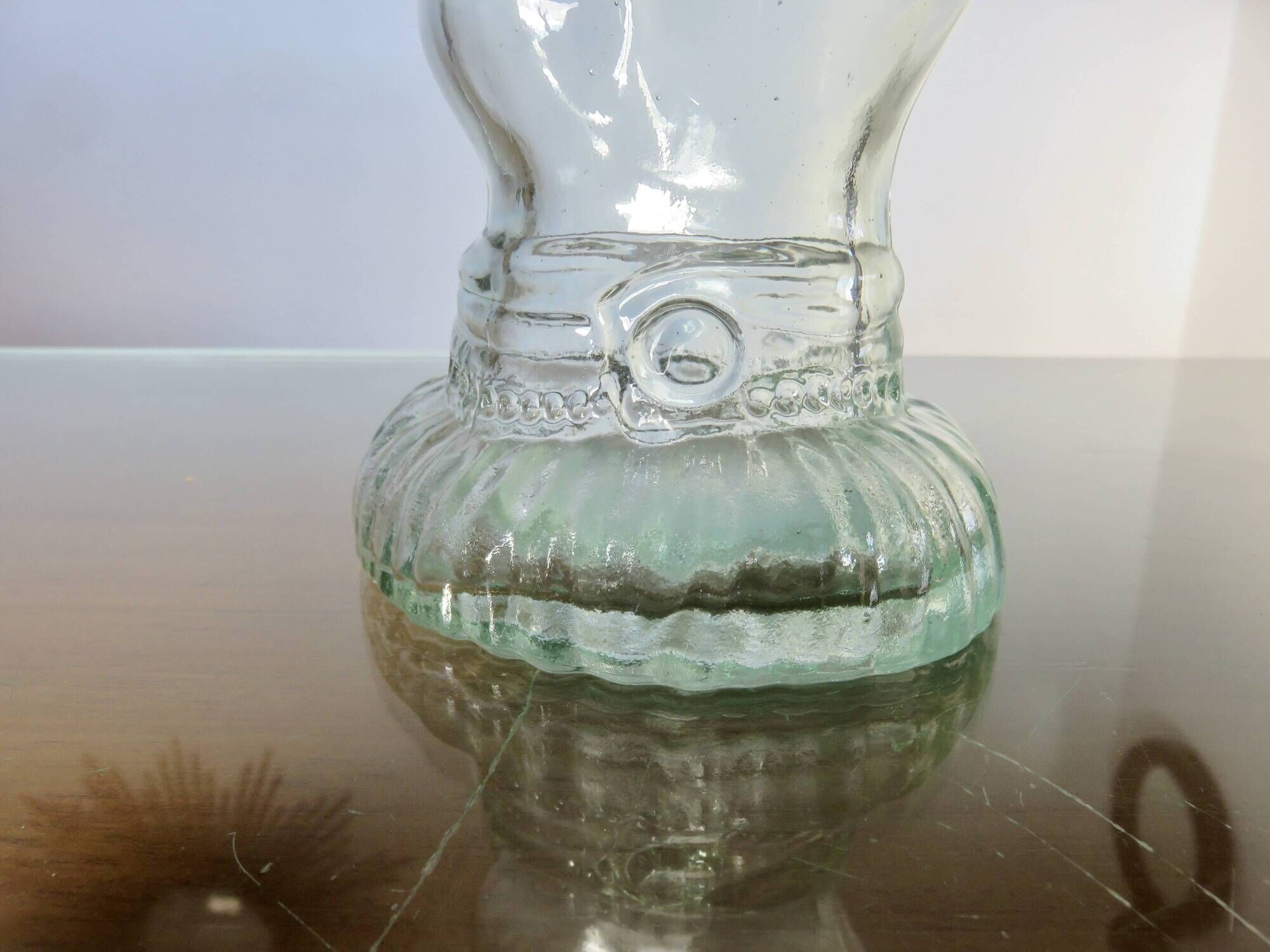 "legras" bottle model "hand bottle" transparent glass, early 20th century