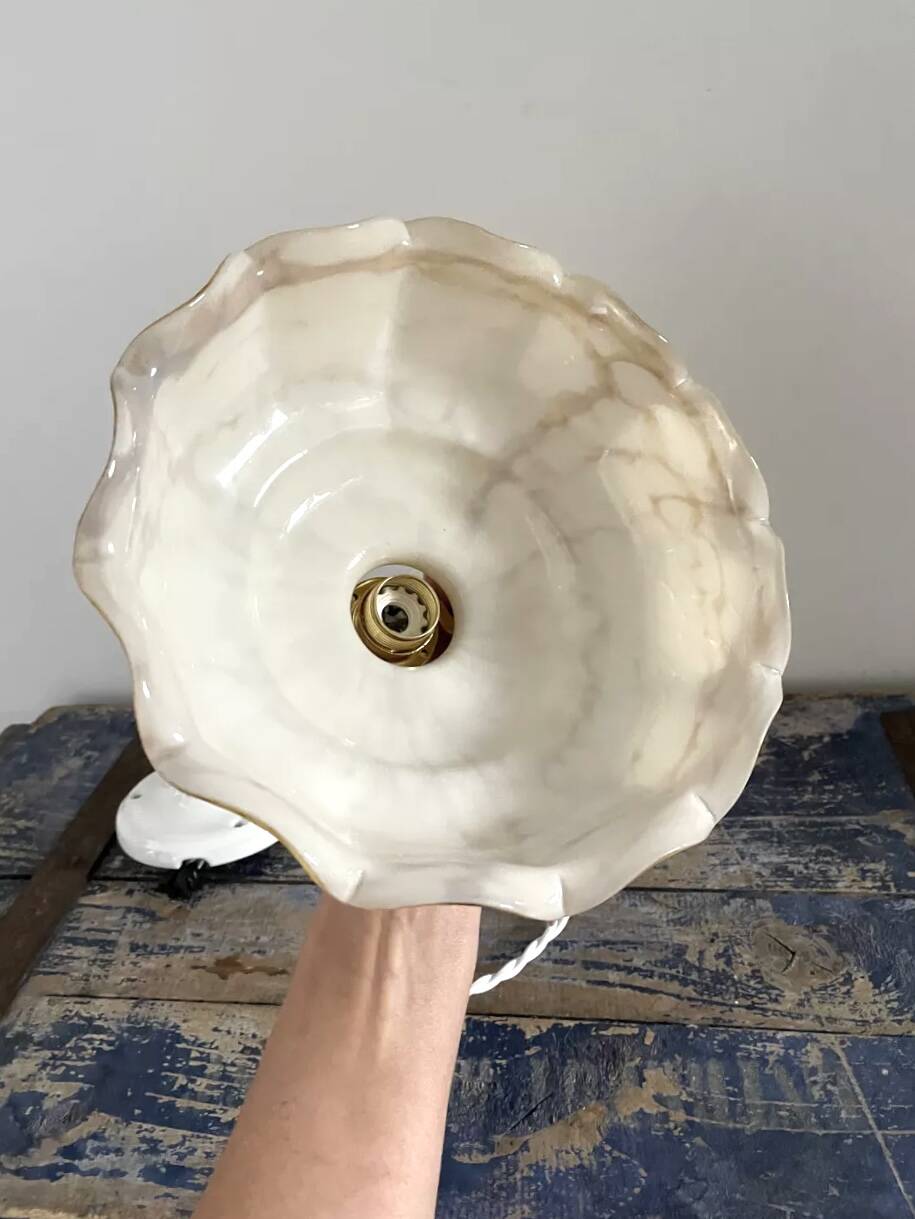 Marbled opaline pendant light