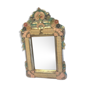 Miroir vintage en bois - vert