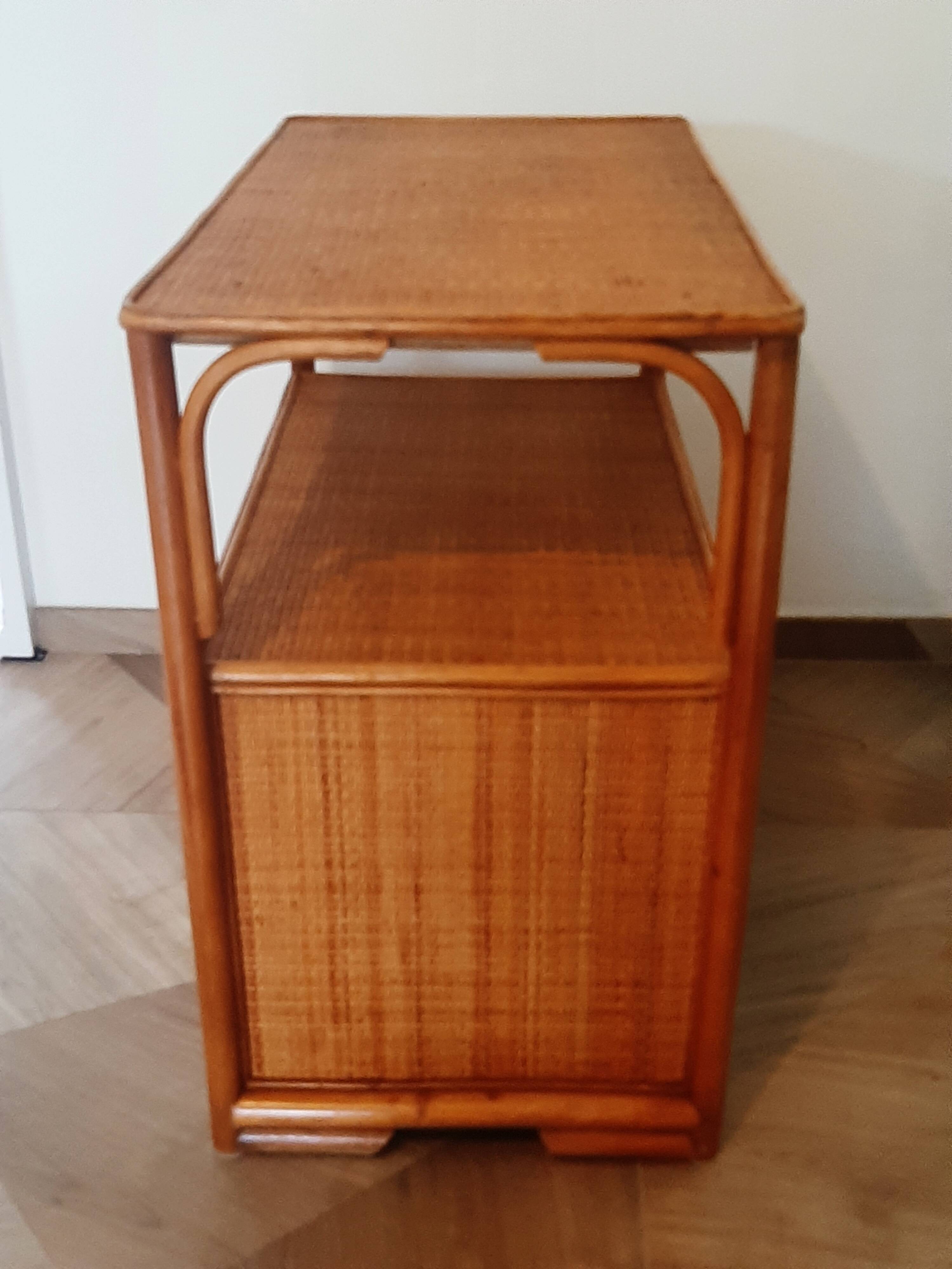 woven rattan chest of drawers - 2 drawers