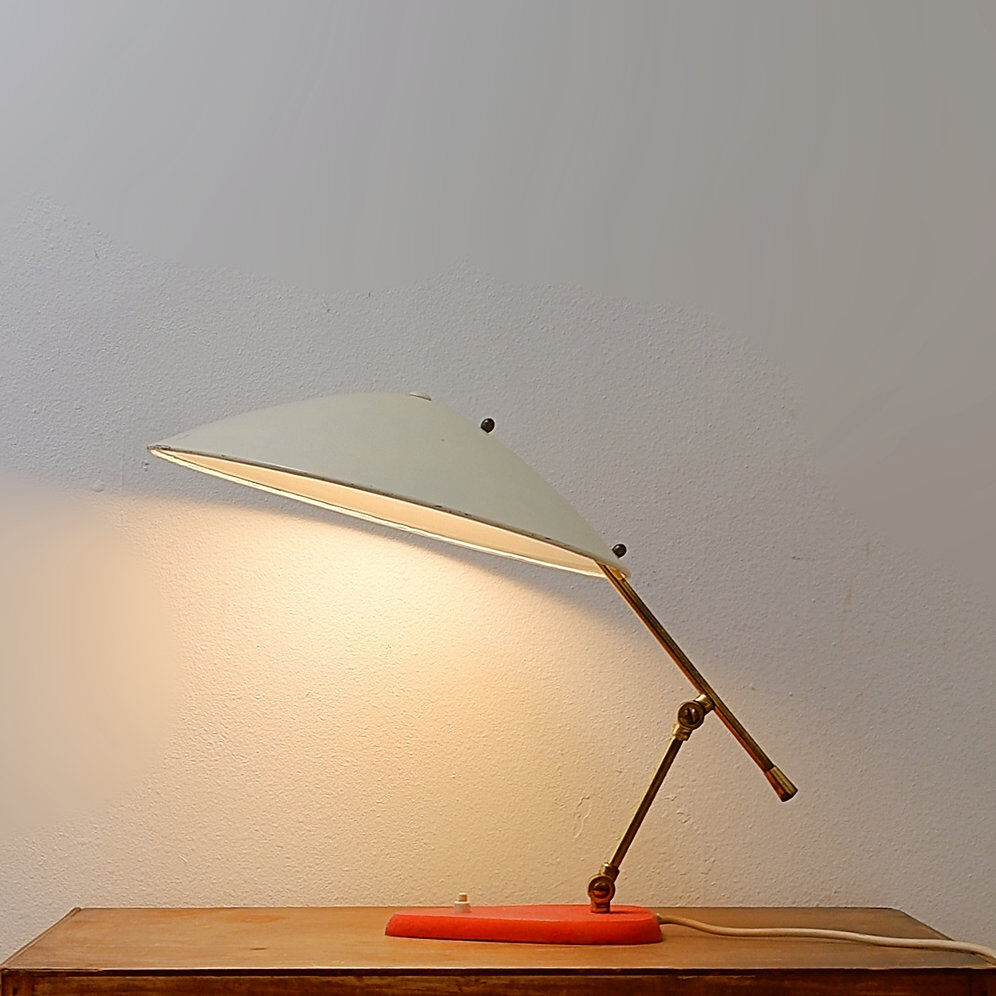 Large Italian metal table lamp in Mid-Century Modern style - 1950s