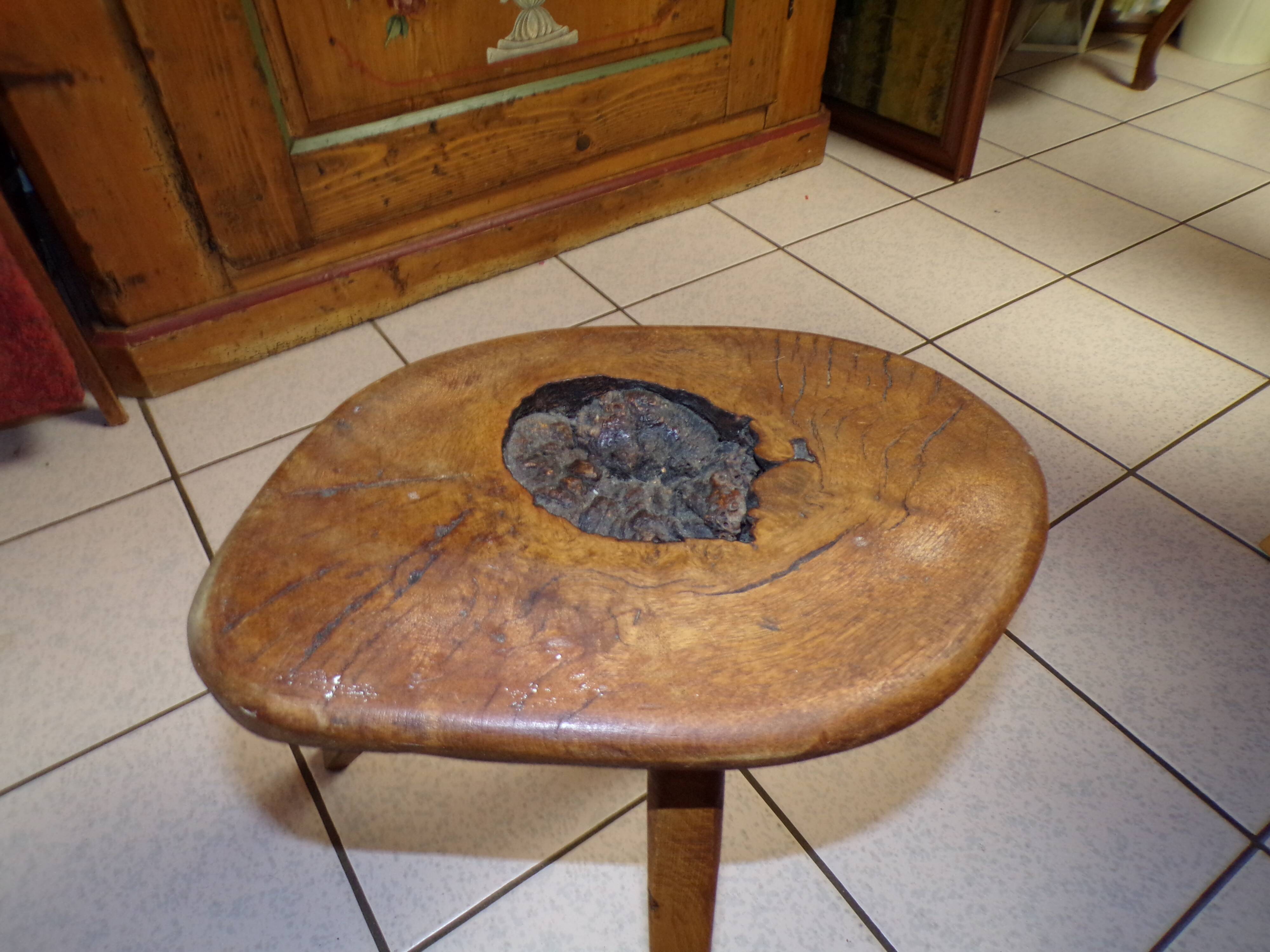 Brutalist tripod stool