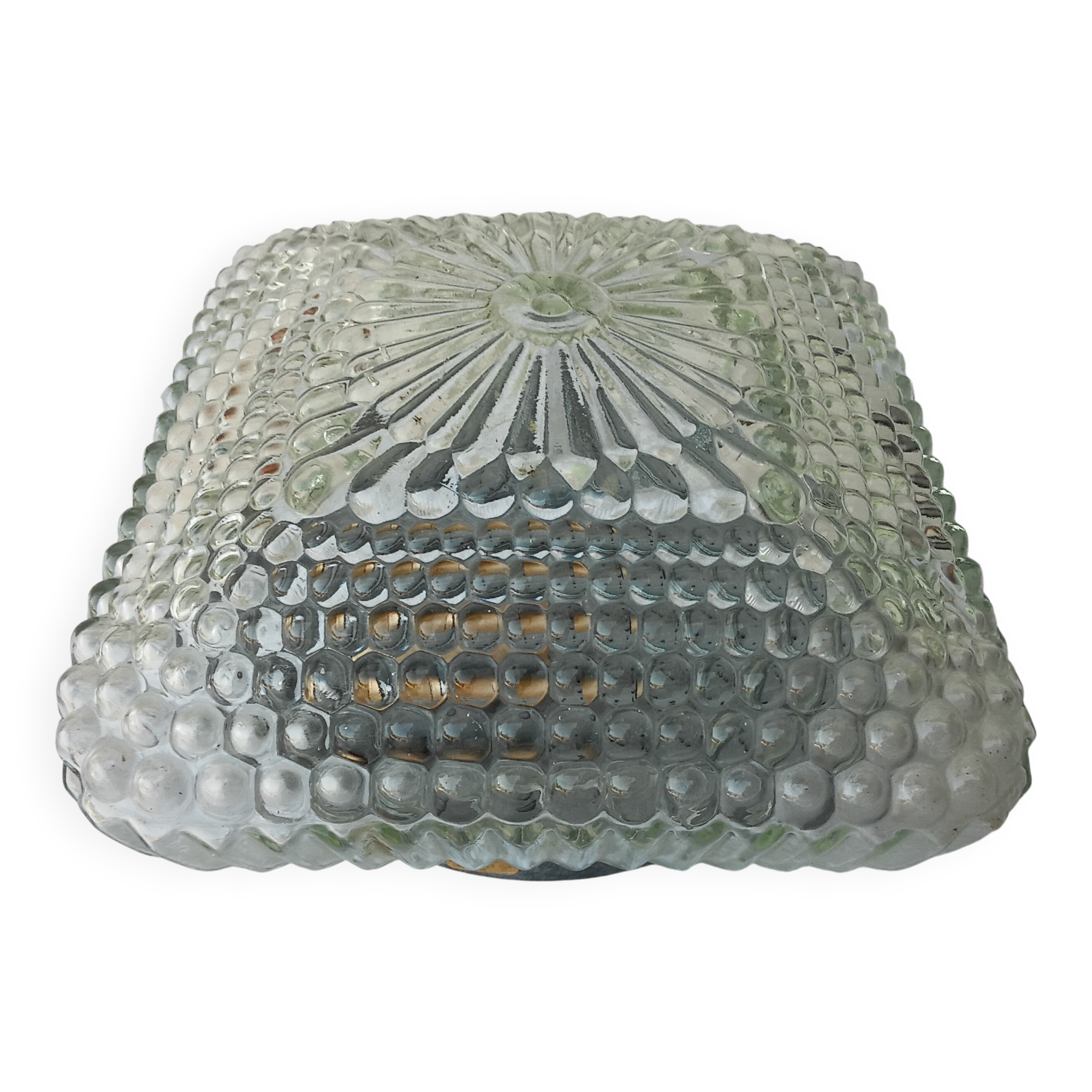 Ceiling light / wall light in bubbled glass